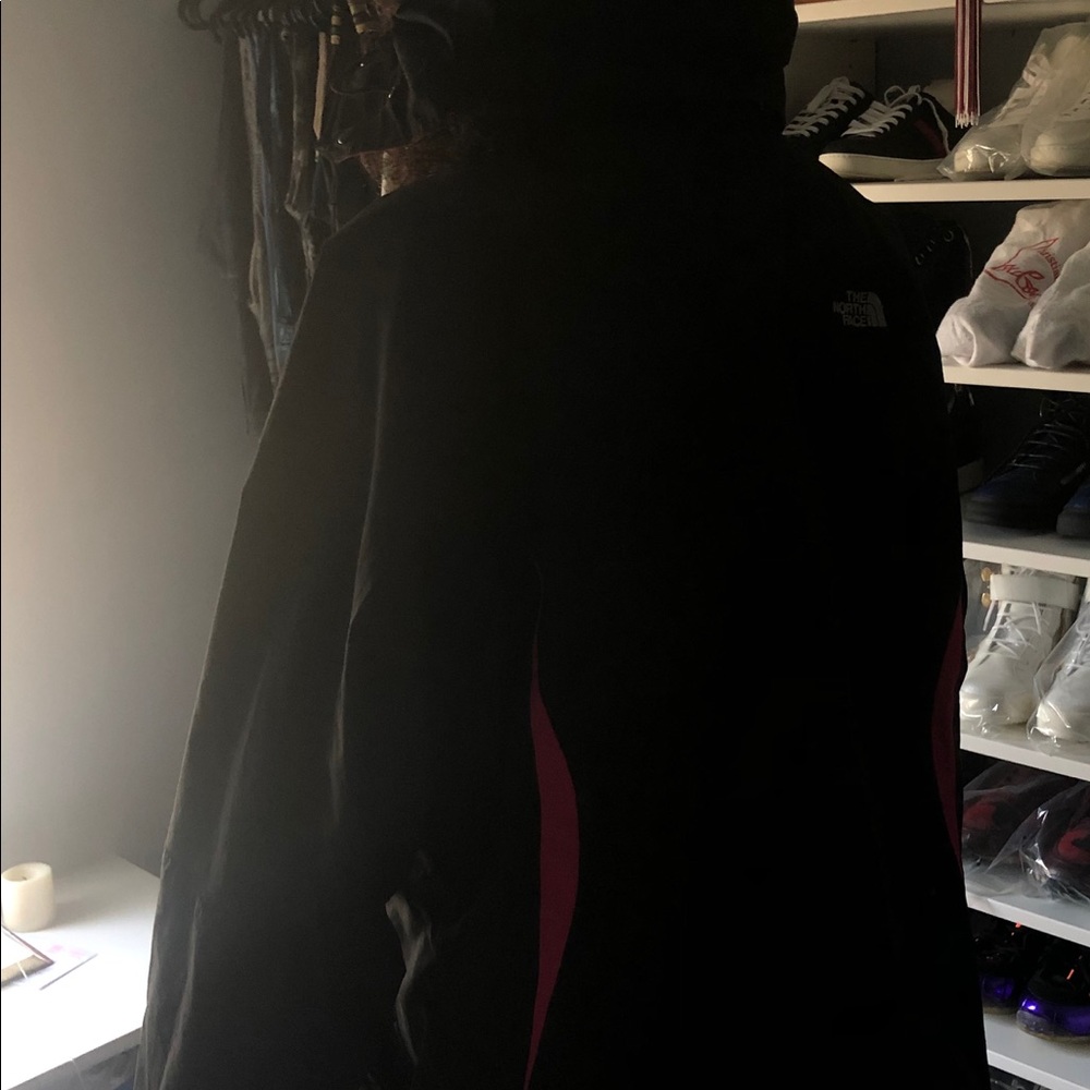 Women’s Black and Pink North Face Raincoat - Picture 4 of 8